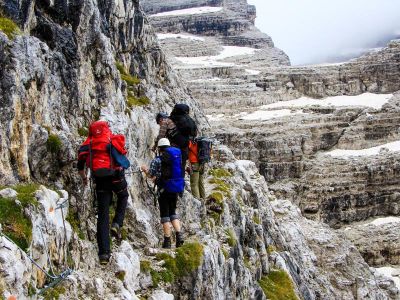 012-Im Klettersteig Sentiero Benini